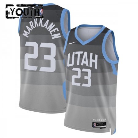 Dres Utah Jazz Lauri Markkanen Nike 2025-26 City Edition Sivo Swingman - Dječji